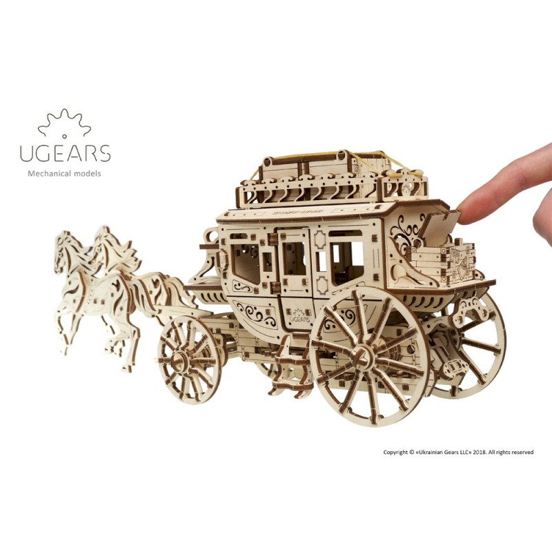 Ugears Конструктор 3D пазл Почтовый дилижанс  70045